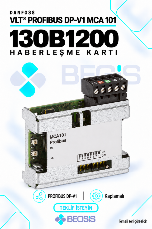 Danfoss 130B1200 VLT PROFIBUS DP-V1 MCA 101 Haberleşme Kartı – Kaplamalı
