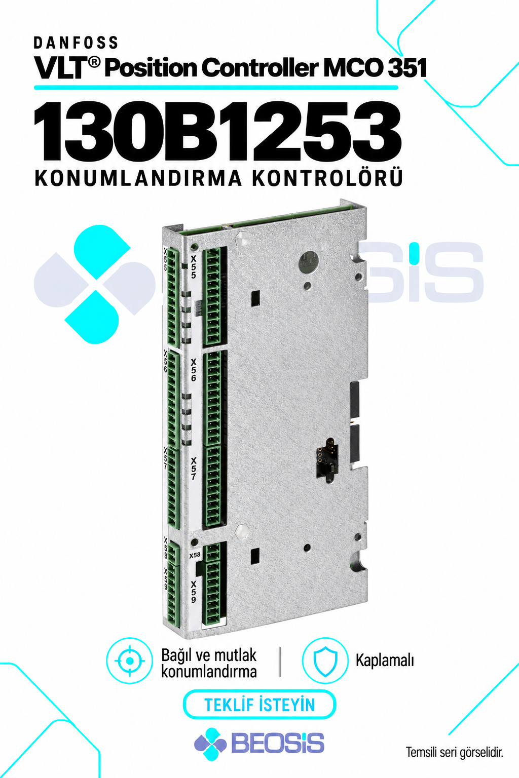 Danfoss 130B1253 VLT Position Controller MCO 351 Konumlandırma Kontrolörü – Kaplamalı