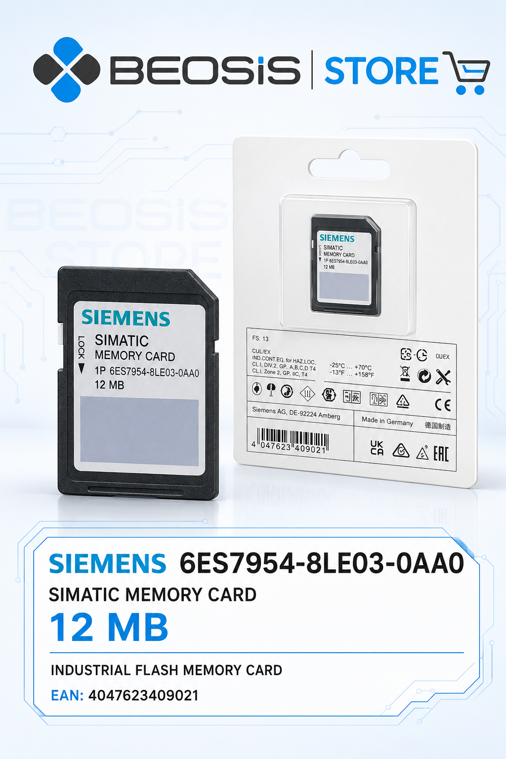 6ES7954-8LE03-0AA0 SIMATIC Memory Card 12 MB