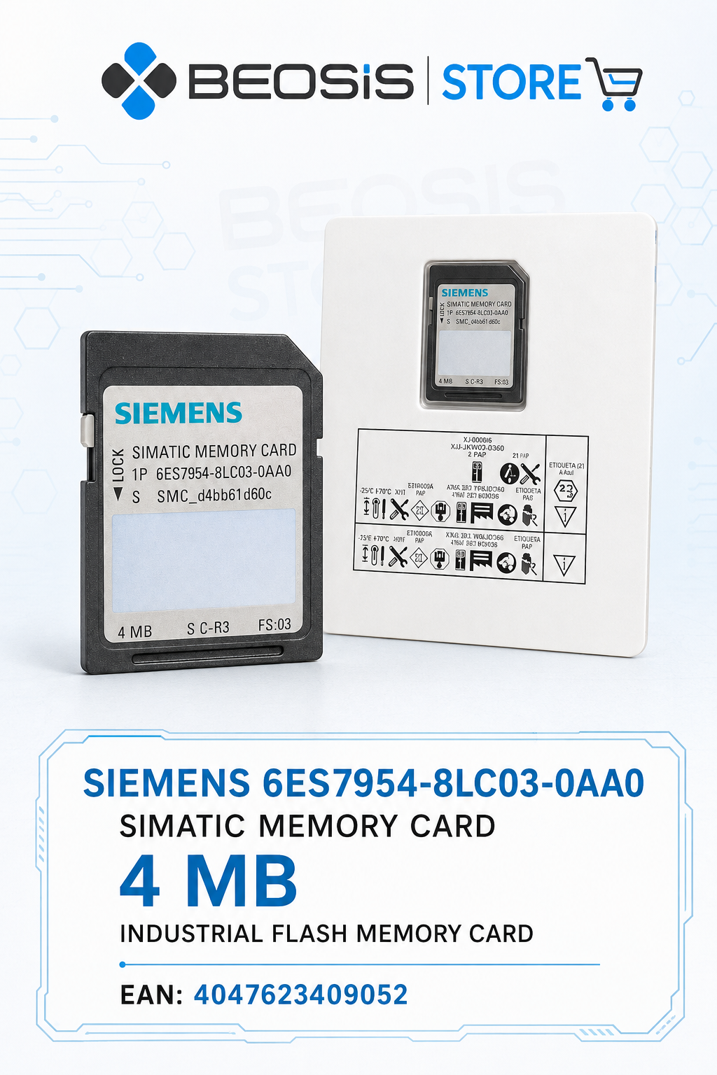 6ES7954-8LC03-0AA0 SIMATIC Memory Card 4 MB