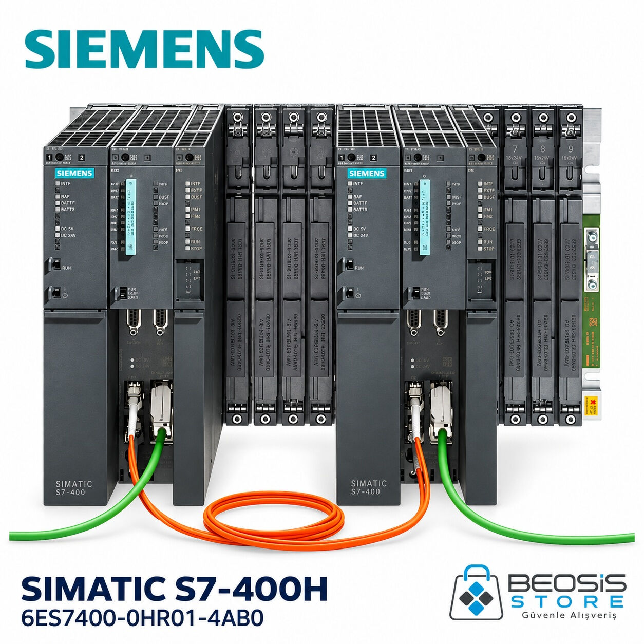 Siemens 6ES7400-0HR01-4AB0 SIMATIC S7-400H CPU 412-5H yedekli sistem paketi — ana ürün görseli