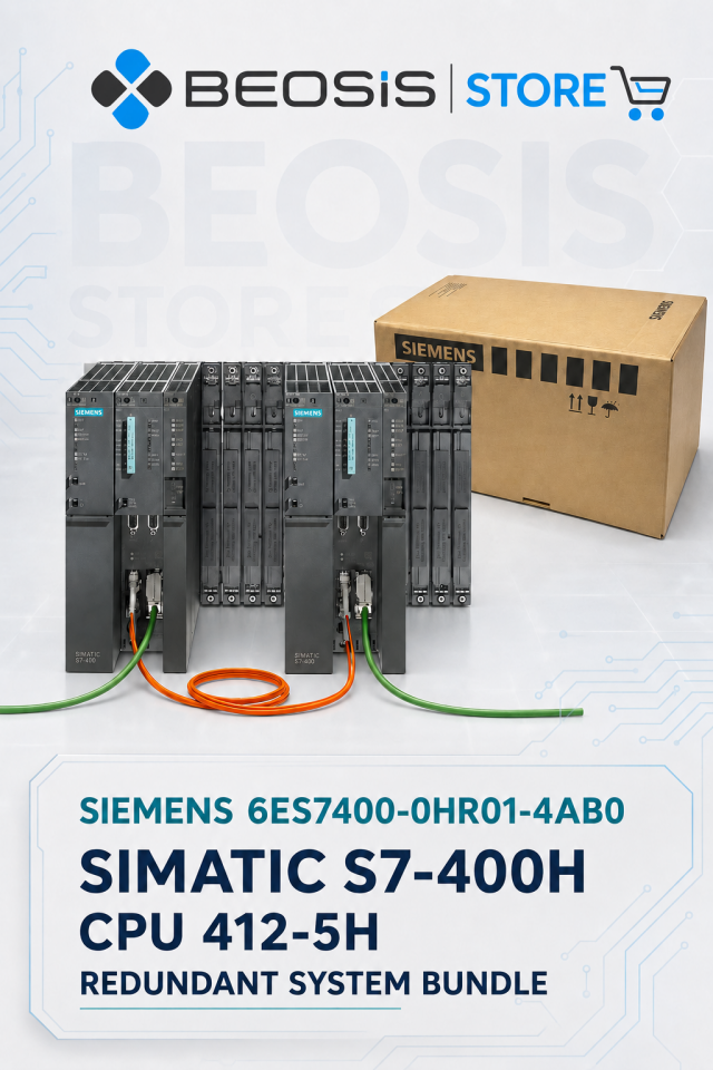 Siemens 6ES7400-0HR01-4AB0 SIMATIC S7-400H CPU 412-5H Yedekli Sistem Paketi
