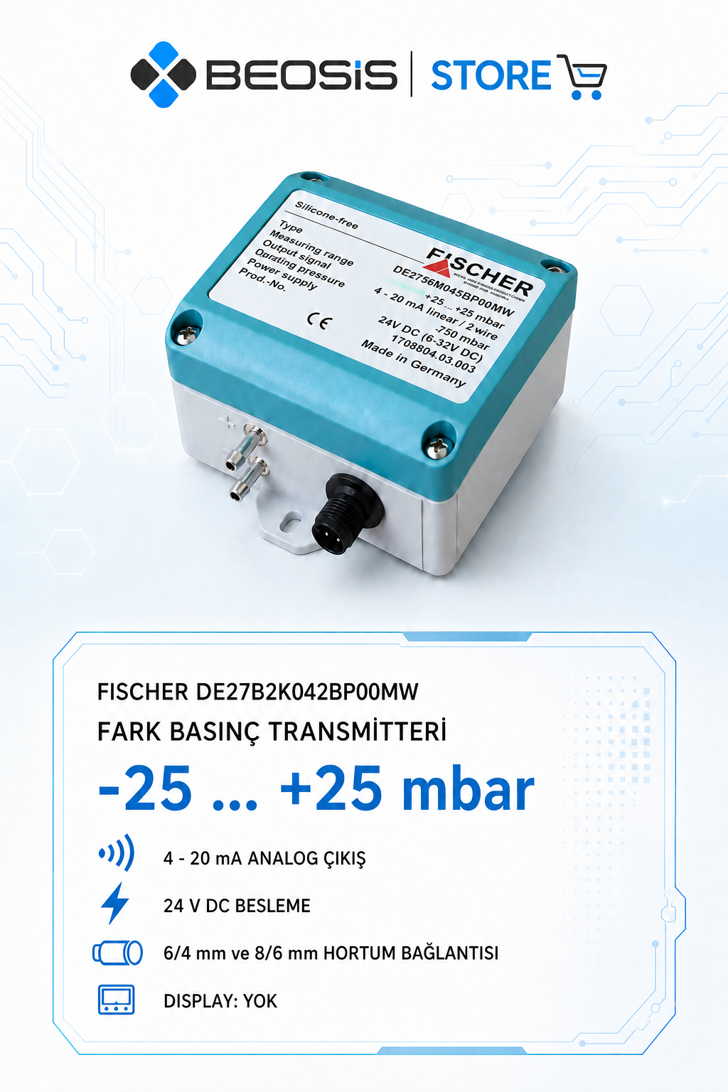 FISCHER DE 27 FARK BASINÇ TRANSMİTTERİ