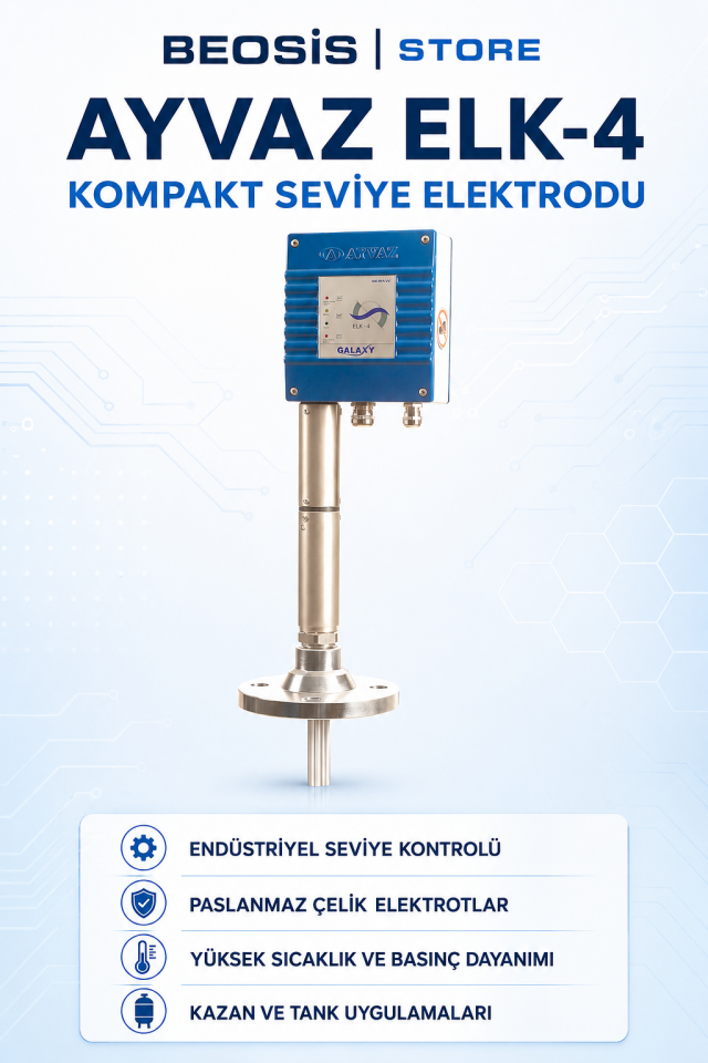Ayvaz ELK-4 Kompakt Seviye Elektrodu L : 1000mm