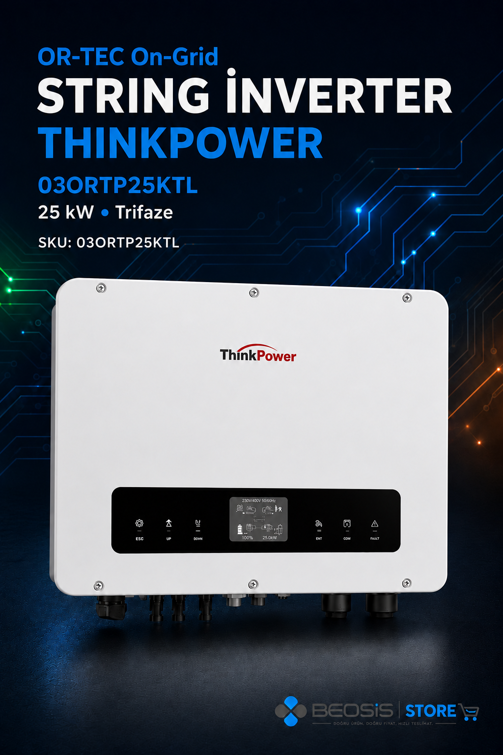 OR-TEC On-Grid STRING İnverter 03ORTP25KTL THINKPOWER 25KW Trifaze On-Grid İnverter