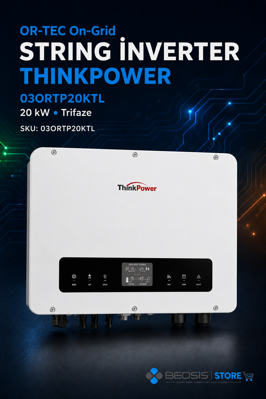 OR-TEC On-Grid STRING İnverter 03ORTP20KTL THINKPOWER 20KW Trifaze On-Grid İnverter
