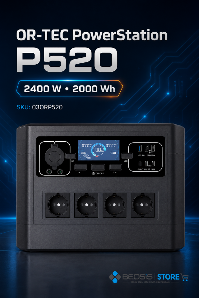OR-TEC PowerStation 03ORP520 P520 2400W+2000Wh Powerstation