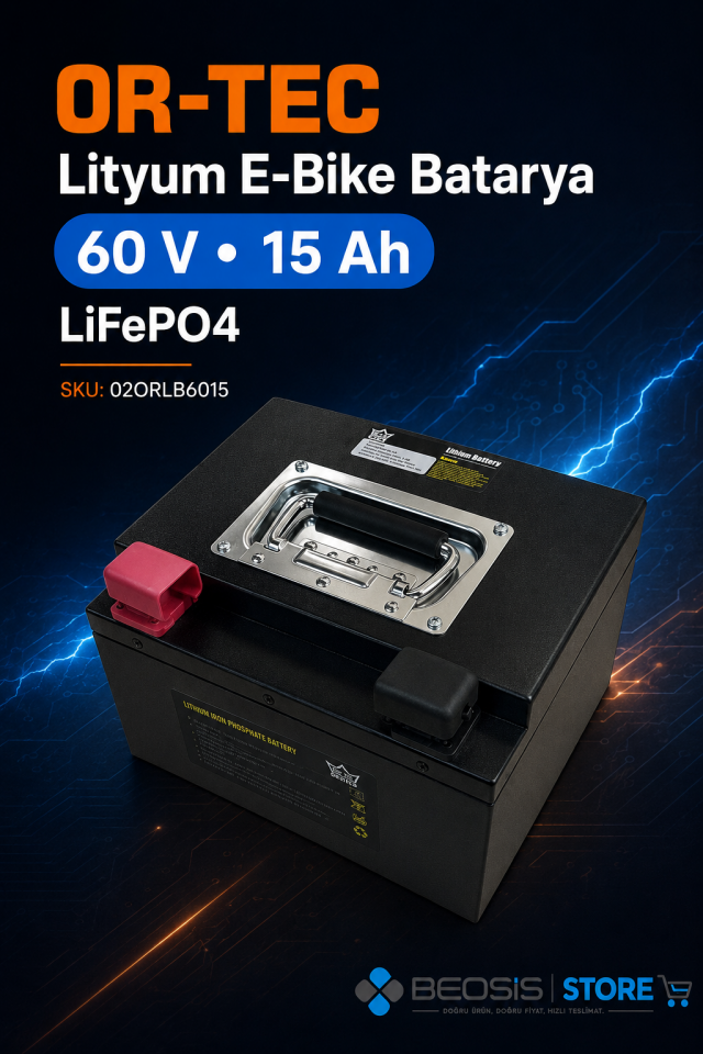 OR-TEC LİTYUM E-BİKE BATARYA 02ORLB6015 OR-TEC 60 V 15 Ah LiFePO4 E-BİKE BATARYA