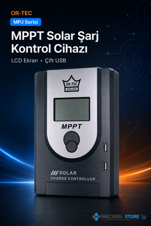 OR-TEC MPJ Serisi MPPT ŞARJ KONTROL 03ORMPJ40 OR-TEC SOLAR MPJ 12 / 24V 40 A MPPT (Bluetooth)