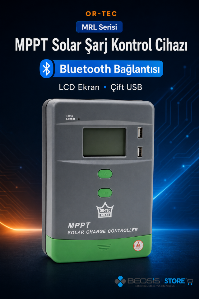 OR-TEC MRL Serisi MPPT ŞARJ KONTROL 03ORMRL30 OR-TEC SOLAR MRL 12 / 24V 30 A MPPT (Bluetooth)