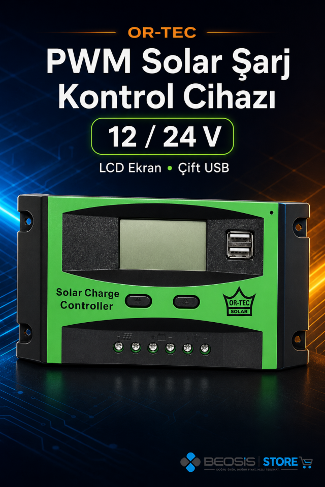 OR-TEC PWM ŞARJ KONTROL 03ORP40 OR-TEC SOLAR AT 12 / 24V 40 A PWM