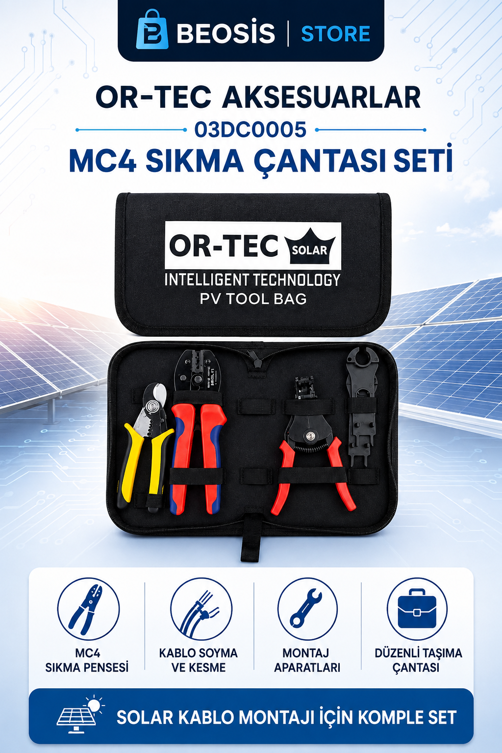 OR-TEC AKSESUARALAR 03DC0005 MC4 Sıkma Çantası Set