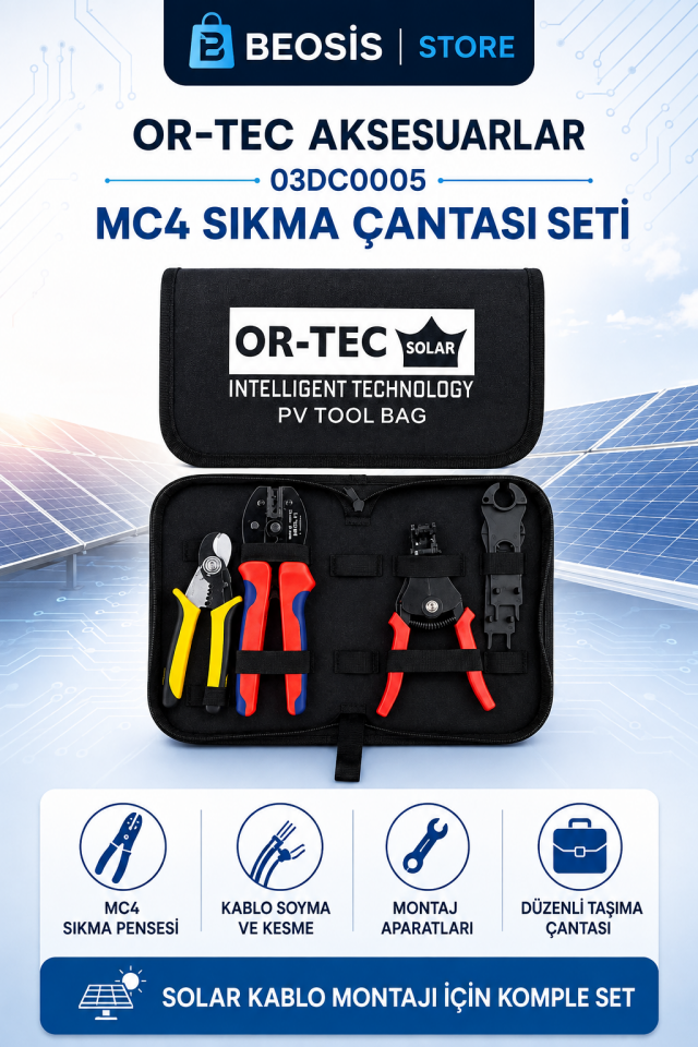OR-TEC AKSESUARALAR 03DC0005 MC4 Sıkma Çantası Set