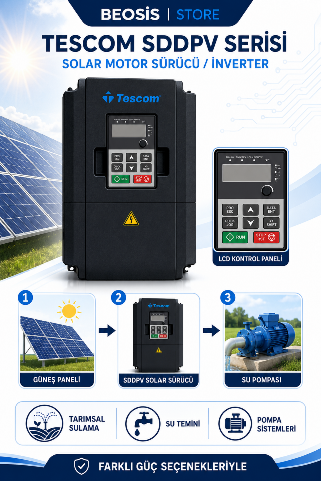 TESCOM SDDPV15K TESCOM SDDPV15K 15KW SOLAR MOTOR SÜRÜCÜ İNVERTER
