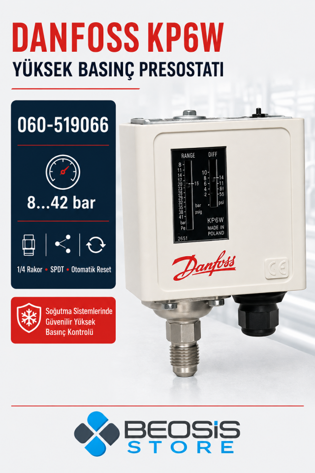 DANFOSS 060-519066 KP6W (8-42 BAR) PRESOSTAT