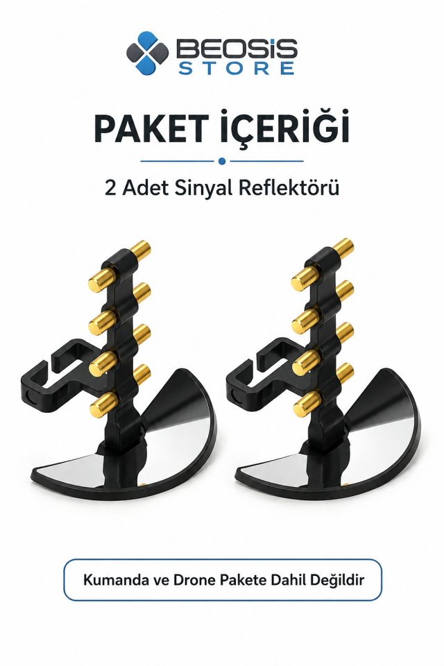 DJI RC 2 ve RC Pro Uyumlu 5,8 GHz Aynalı Anten Sinyal Güçlendirici – 2’li Menzil Artırıcı Reflektör