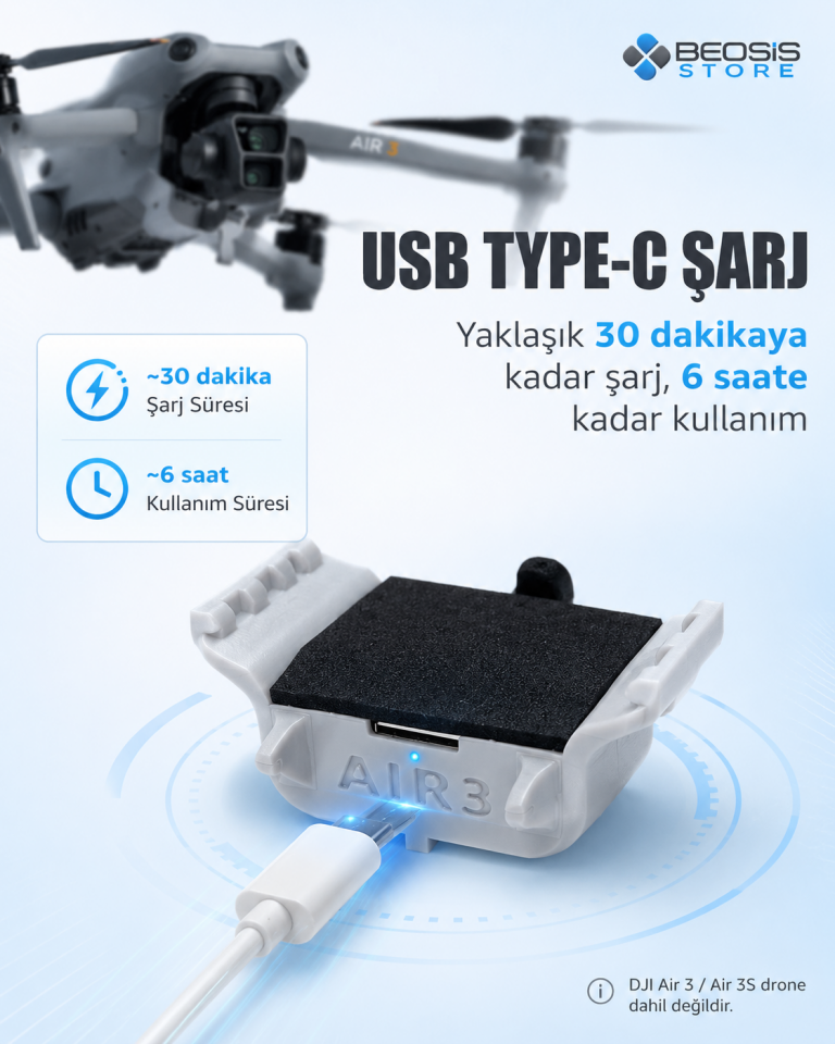 DJI Air 3 / Air 3S Yük Bırakma Aparatı – HENWAFX Işık Sensörlü Airdrop Modülü