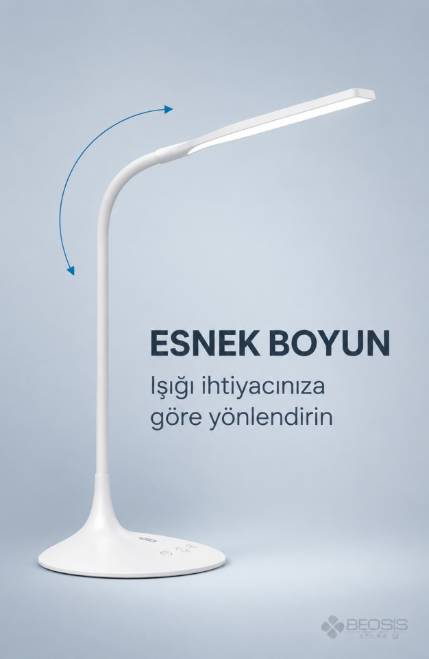 TaoTronics TT-DL1004 Esnek 3 Renk LED Masa Lambası Beyaz