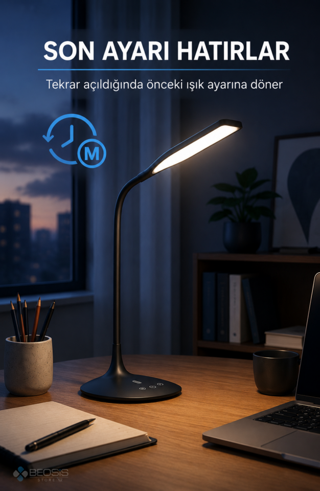 TaoTronics TT-DL1004 Esnek 3 Renk LED Masa Lambası Siyah