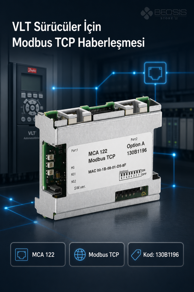Danfoss VLT Modbus TCP MCA 122 Haberleşme Kartı