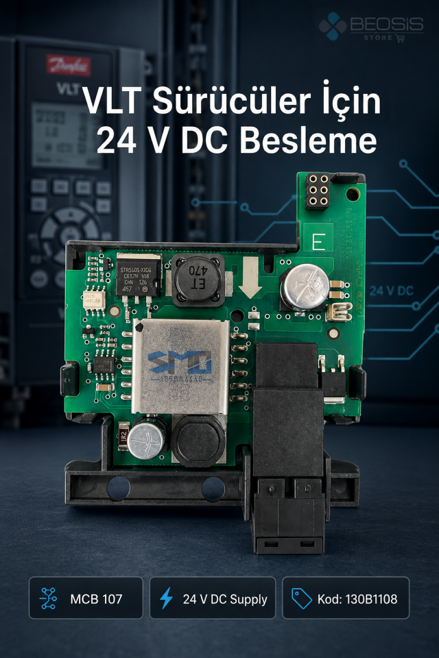 Danfoss VLT 24 V DC Besleme MCB 107 Opsiyon Kartı Kaplamasız