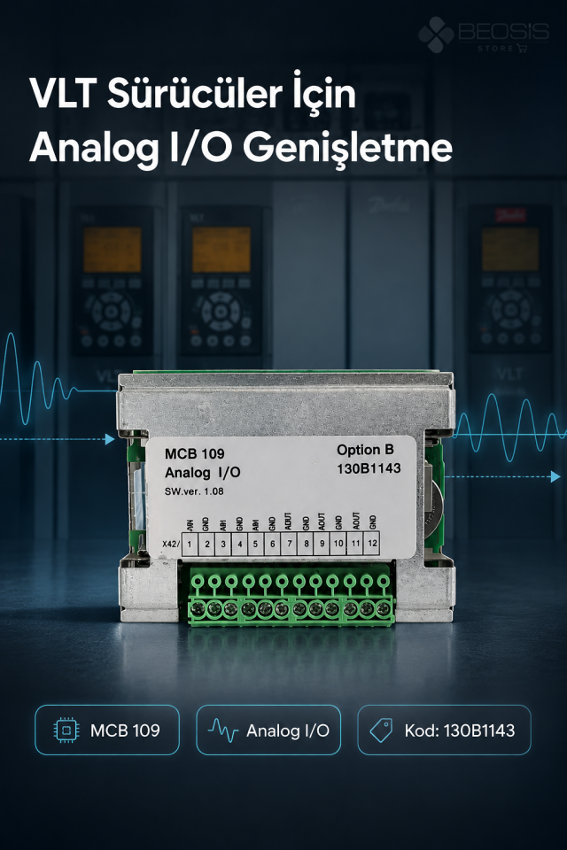 Danfoss VLT Analog I/O MCB 109 Opsiyon Kartı Kaplamasız
