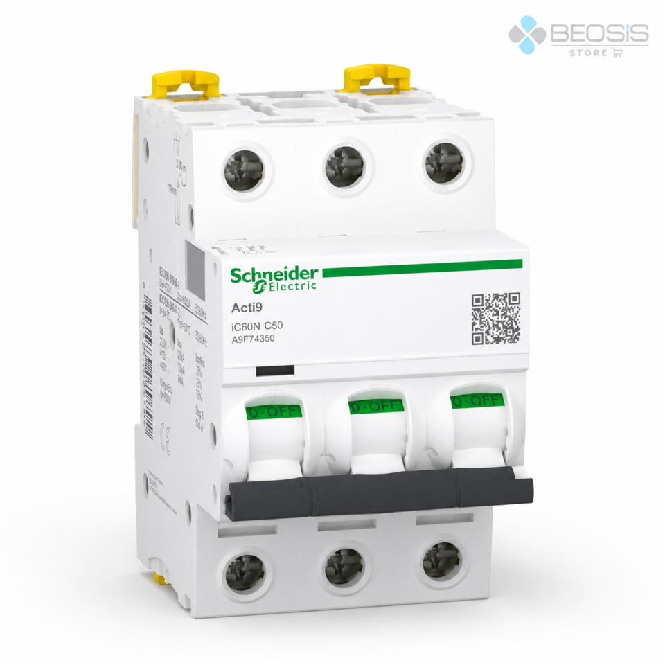 Schneider Electric Acti9 iC60N A9F74350 3P C50 6kA Otomatik Sigorta