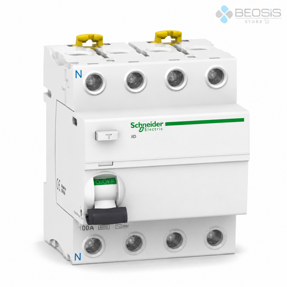 Schneider Electric Acti9 iID A9R11491 AC Tip 4P 100A 30mA Kaçak Akım Koruma Rölesi