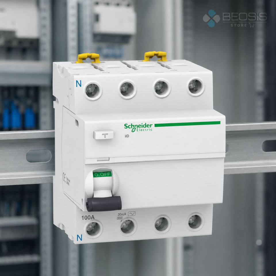 Schneider Electric Acti9 iID A9R11491 AC Tip 4P 100A 30mA Kaçak Akım Koruma Rölesi
