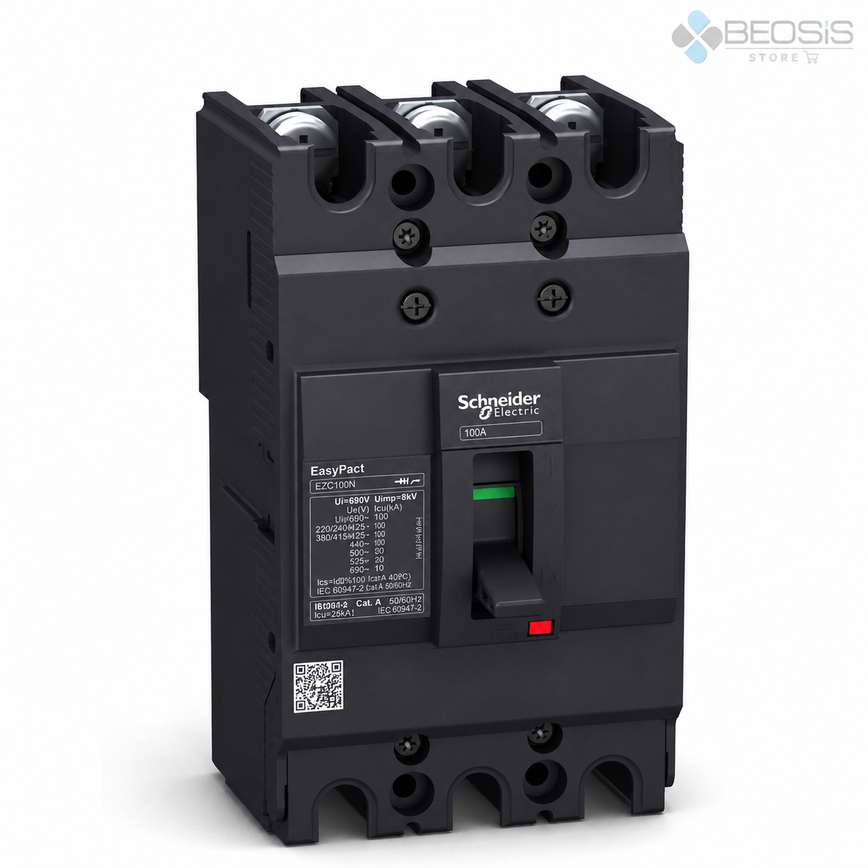 Schneider Electric EasyPact EZC100N3080 TMD 3P 80A 25kA Kompakt Şalter