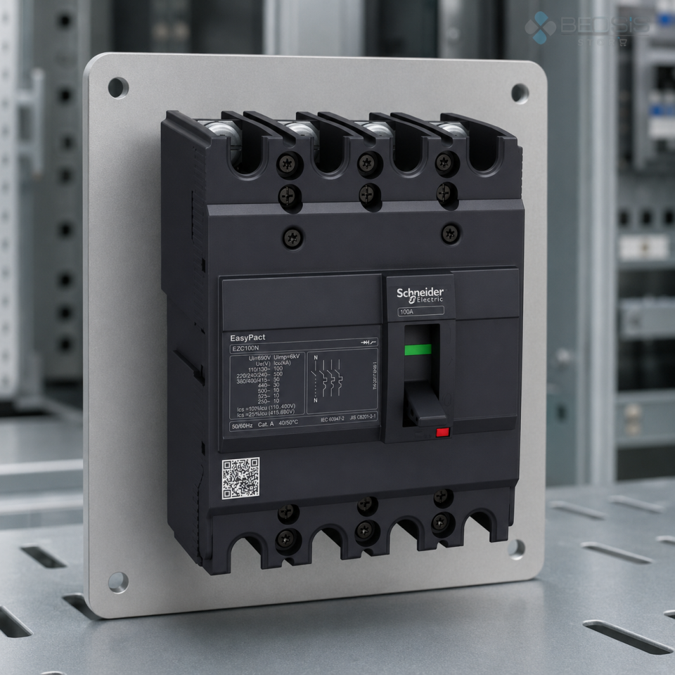 Schneider Electric EasyPact EZC100N4063 TMD 4P 63A 15kA Kompakt Şalter
