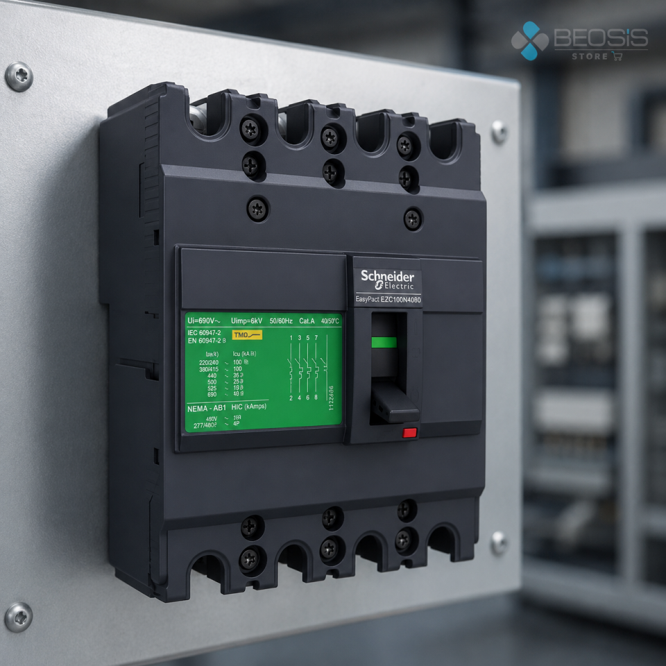 Schneider Electric EasyPact EZC100N4080 TMD 4P 80A 15kA Kompakt Şalter