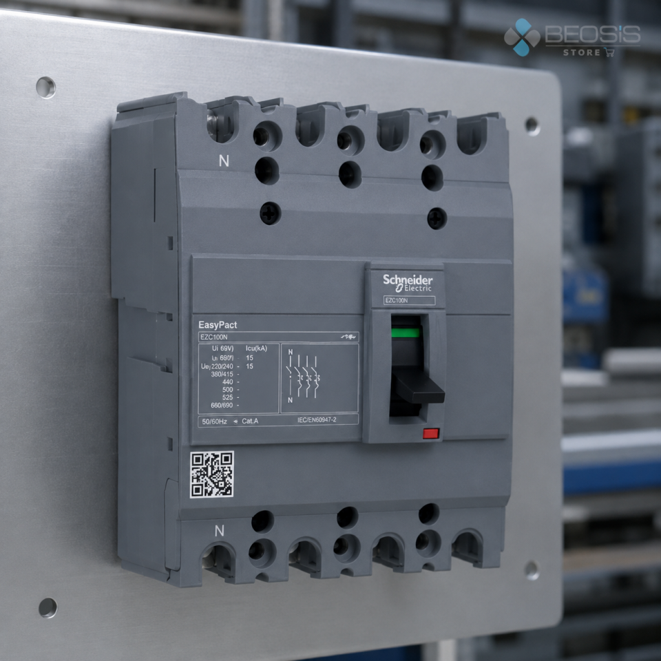 Schneider Electric EasyPact EZC100N4100 TMD 4P 100A 15kA Kompakt Şalter
