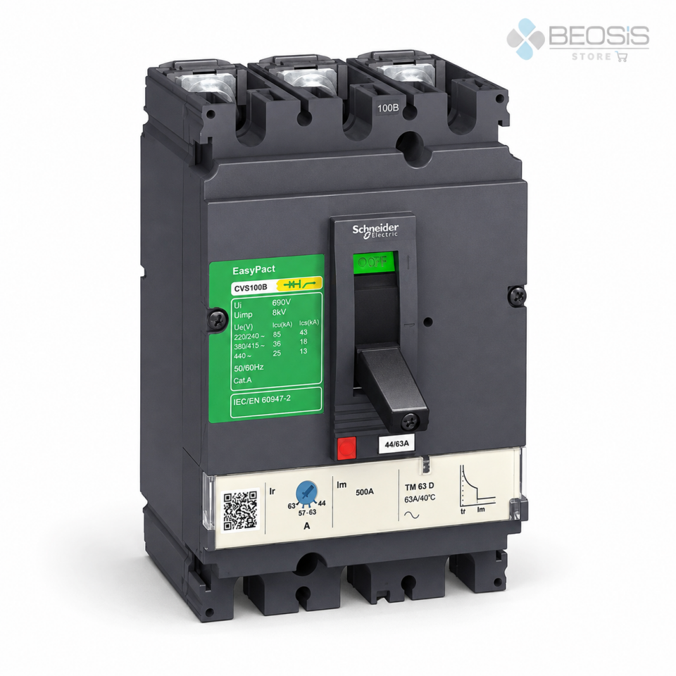 Schneider Electric EasyPact LV510305 CVS100B TMD 3P 63A 25kA Kompakt Şalter