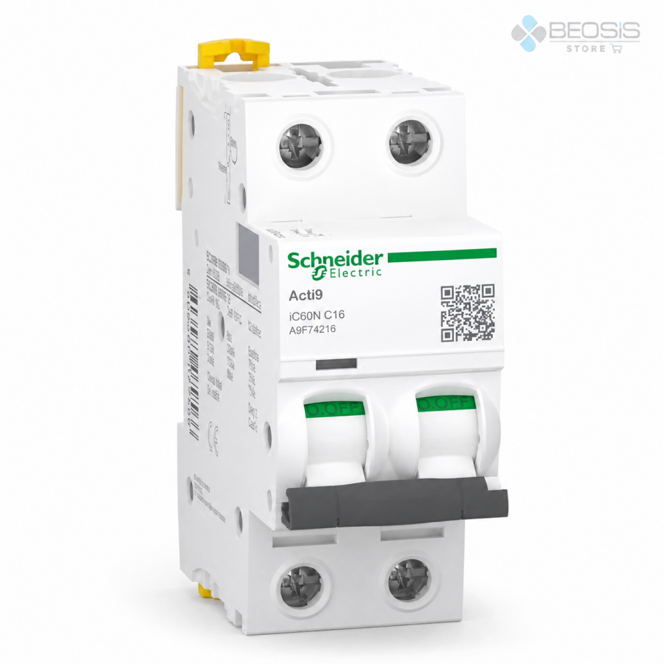Schneider Electric Acti9 iC60N A9F74216 2P C16 6kA Otomatik Sigorta