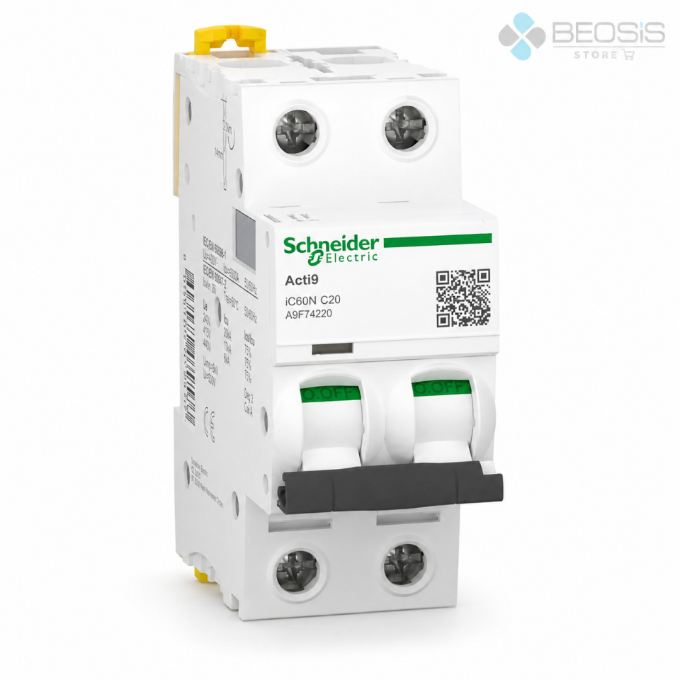 Schneider Electric Acti9 iC60N A9F74220 2P C20 6kA Otomatik Sigorta