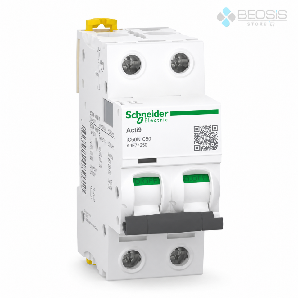 Schneider Electric Acti9 iC60N A9F74250 2P C50 6kA Otomatik Sigorta