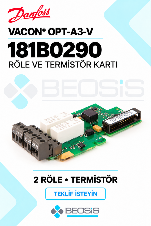 Danfoss 181B0290 VACON OPT-A3-V Röle ve Termistör Opsiyon Kartı