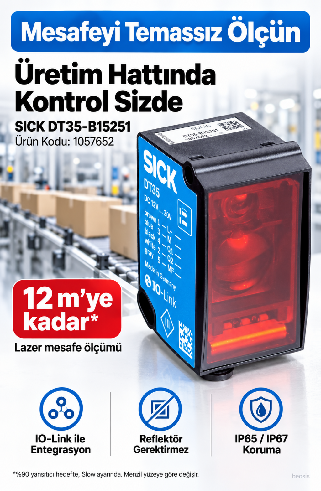 SICK DT35-B15251 lazer mesafe sensörü 1057652