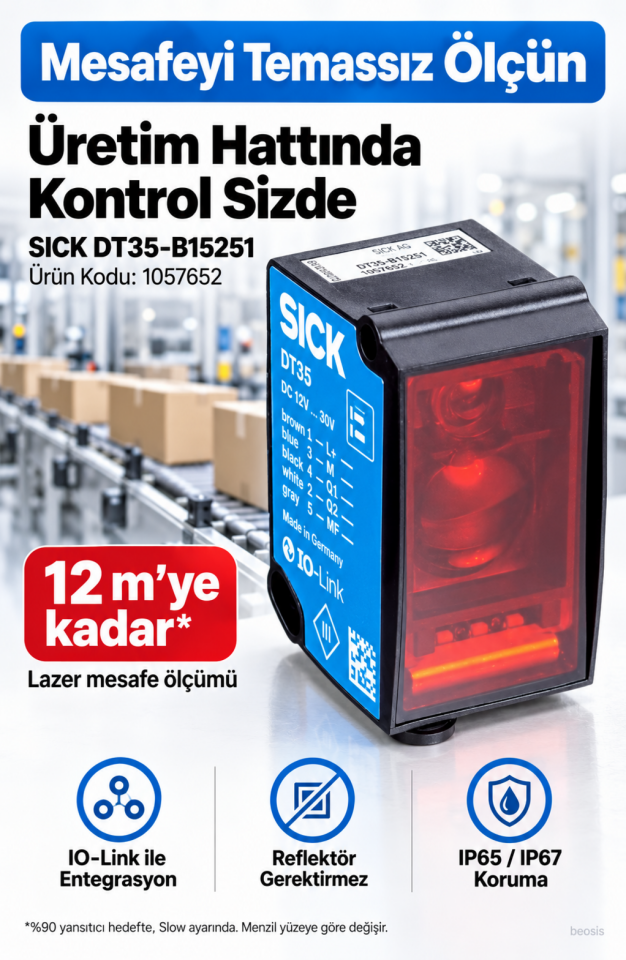 SICK DT35-B15251 lazer mesafe sensörü 1057652