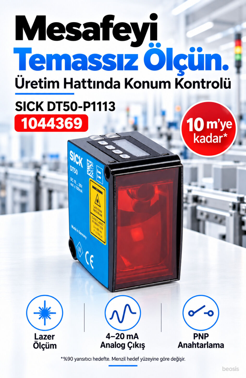 SICK DT50-P1113 lazer mesafe sensörü 1044369