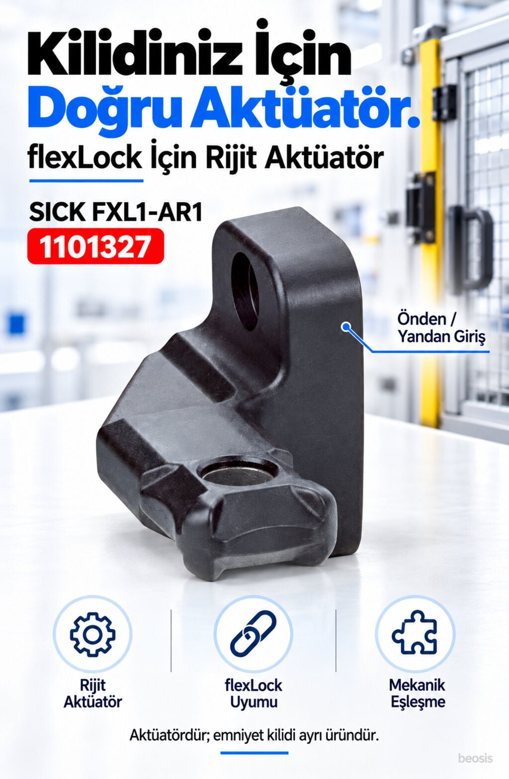 SICK FXL1-AR1 flexLock RFID emniyet kilidi aktüatörü 1101327