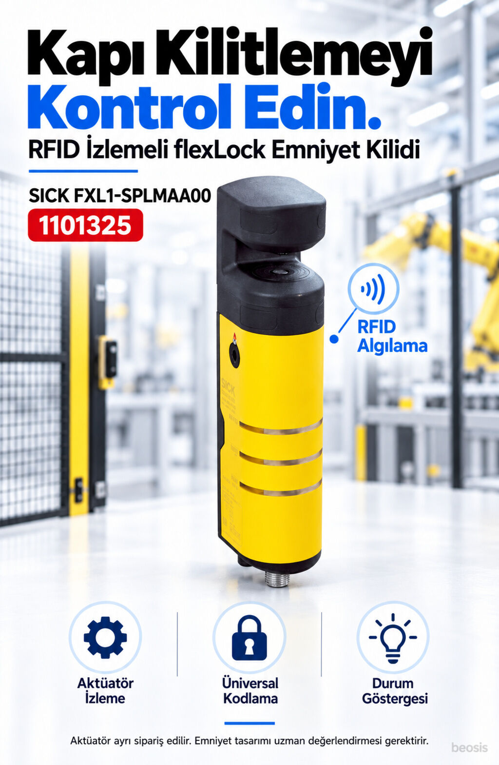 SICK FXL1-SPLMAA00 RFID emniyet kilidi 1101325