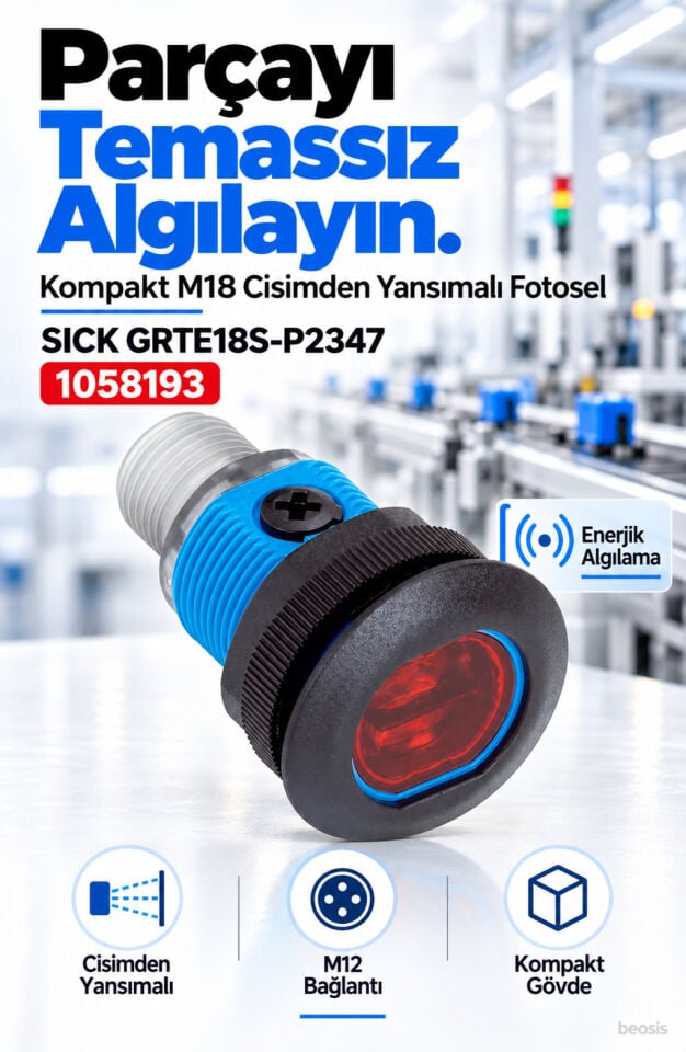 SICK GRTE18S-P2347 silindirik cisimden yansımalı fotosel 1058193