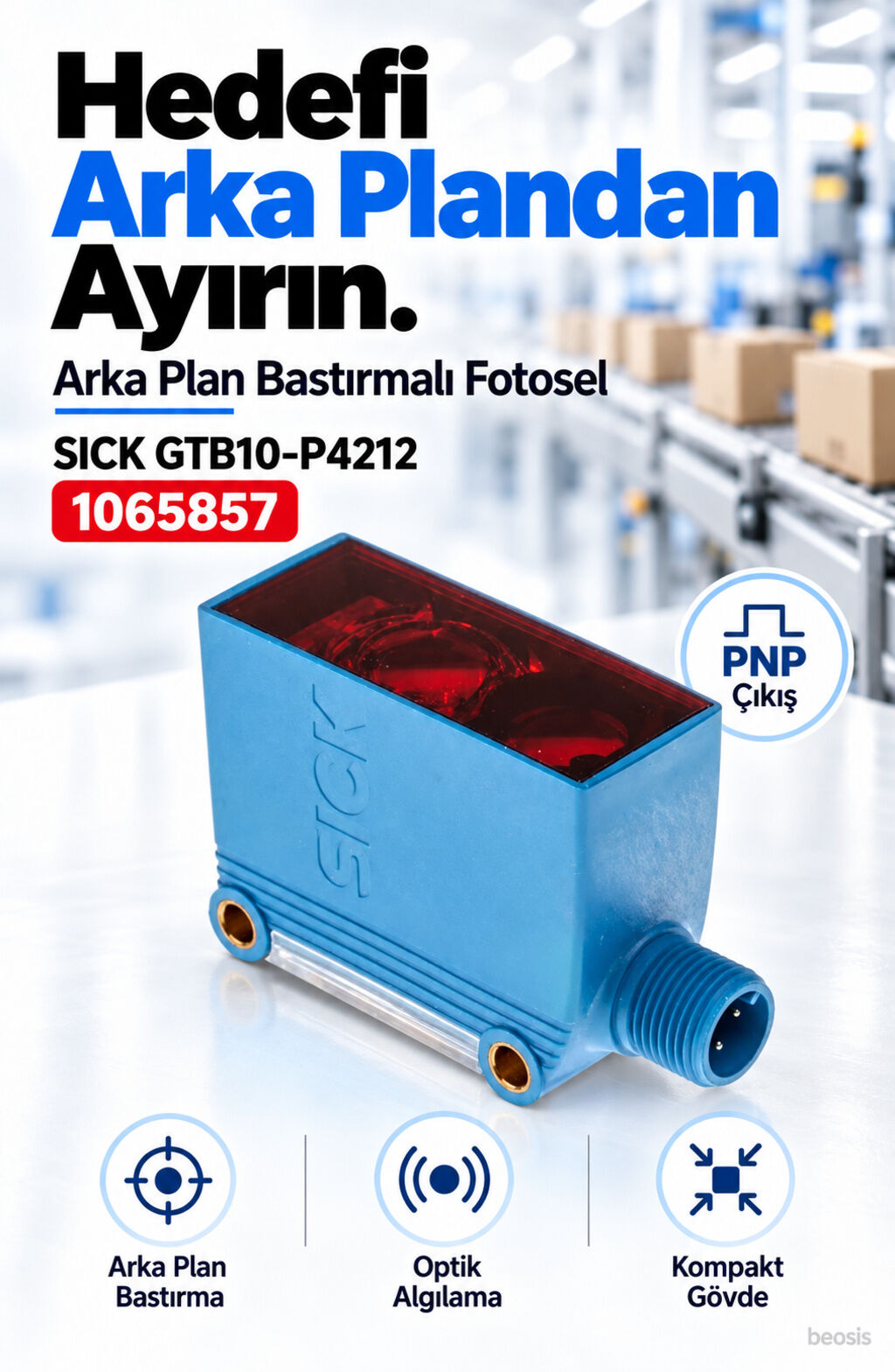 SICK GTB10-P4212 arka plan bastırmalı fotosel 1065857