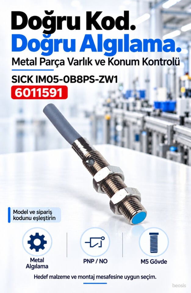 SICK IM05-0B8PS-ZW1 endüktif yaklaşım sensörü 6011591