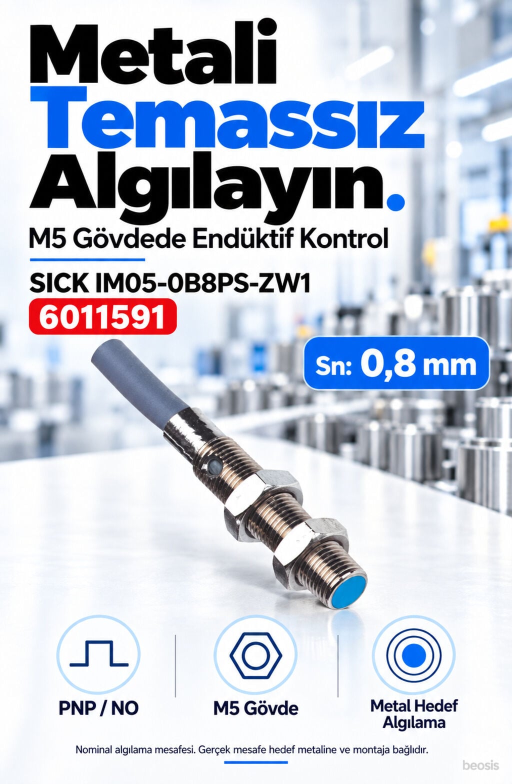 SICK IM05-0B8PS-ZW1 endüktif yaklaşım sensörü 6011591