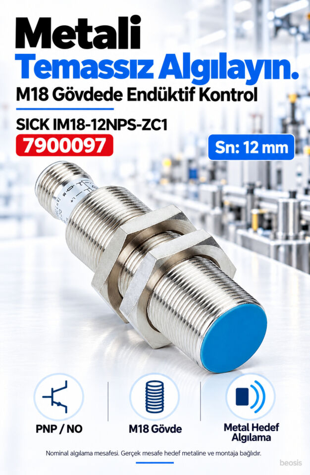 SICK IM18-12NPS-ZC1 endüktif yaklaşım sensörü 7900097