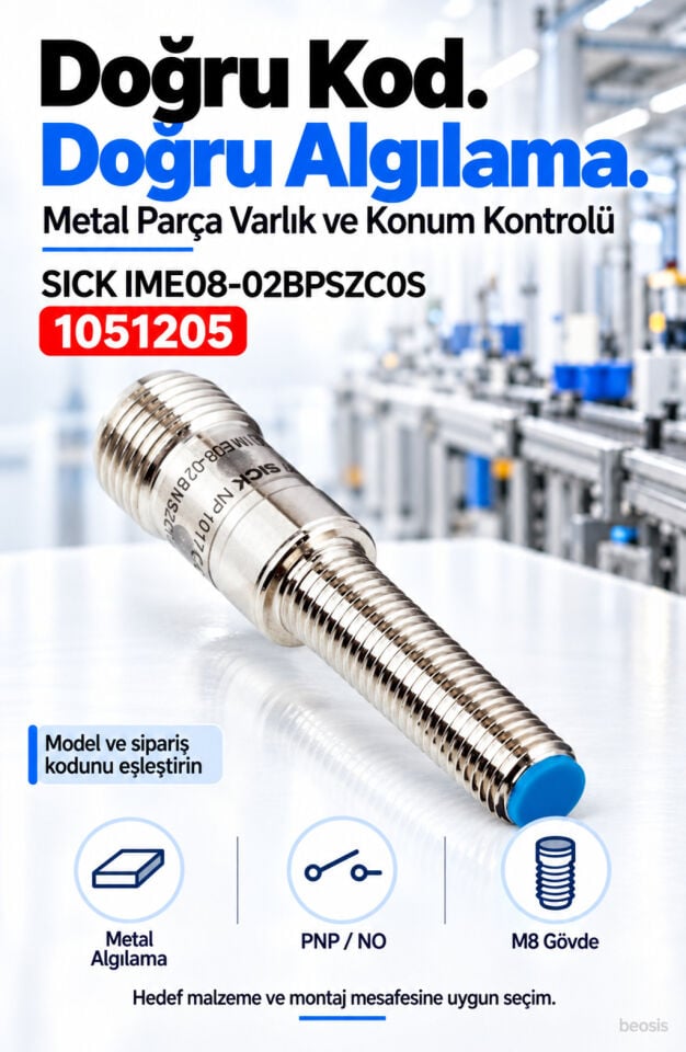 SICK IME08-02BPSZC0S endüktif yaklaşım sensörü 1051205