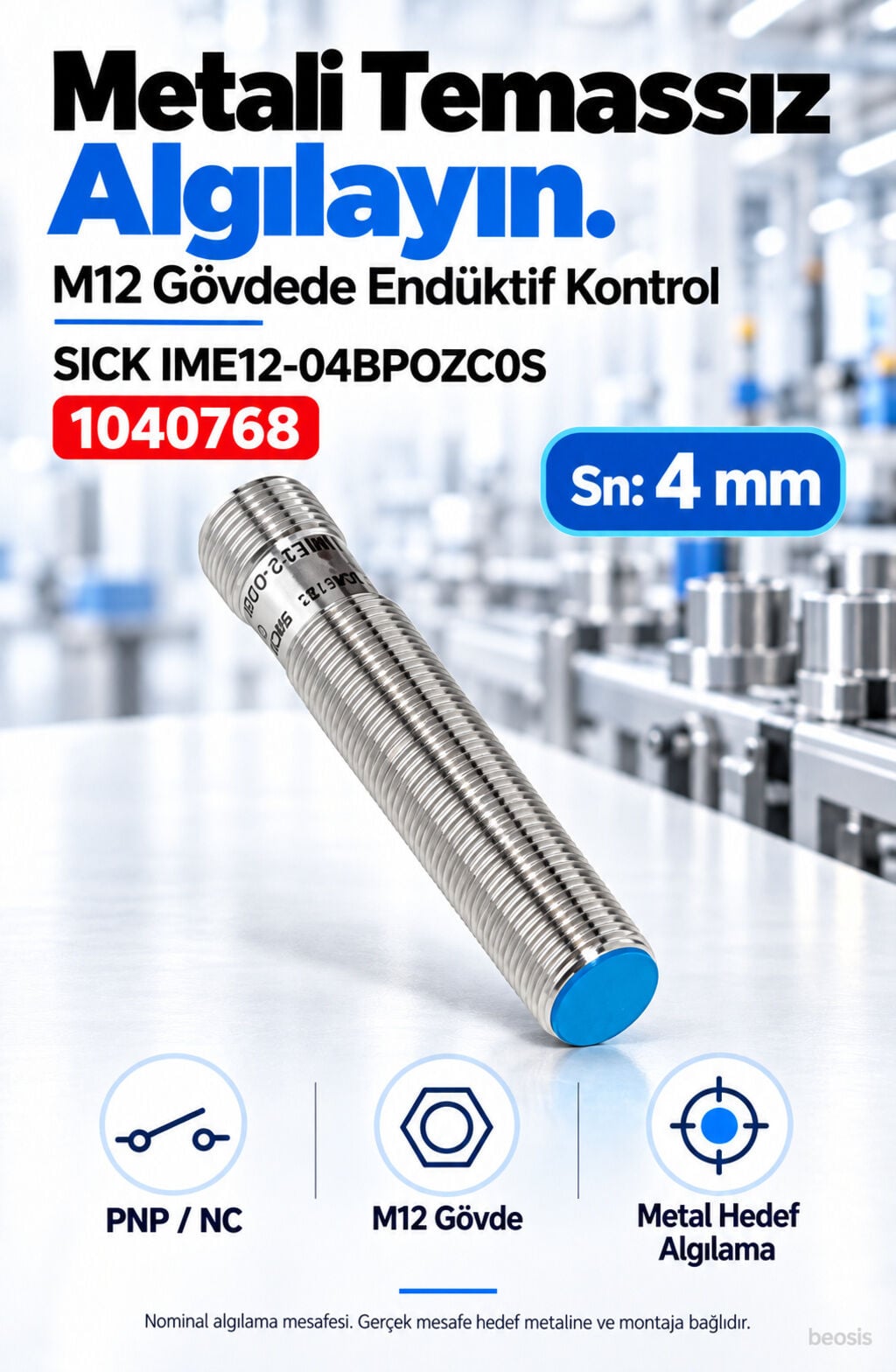 SICK IME12-04BPOZC0S endüktif yaklaşım sensörü 1040768